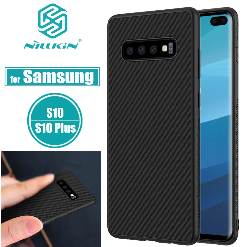 Чехол Nilkin для Samsung Galaxy S10 Plus Ультратонкий Пластиковый чехол Nillkin из углеродного