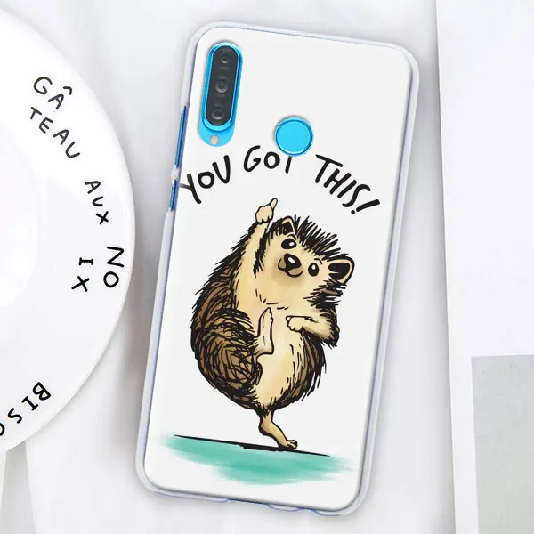 Мультяшный Ежик чехол для телефона с рисунком в виде животного coque для huawei P30 Pro P10 P20 P30 Lite P8 P9 Lite P Smart Plus чехол - Цвет: 001