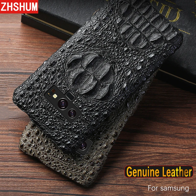 Genuine Leather Case For Samsung Note 9 8 S9 S8 Plus Crocodile Skin Luxury Handmade 360 Back Cover for Galaxy S7 Edge Note9 |