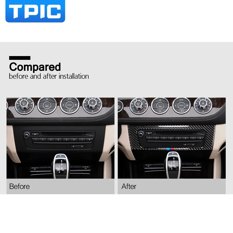 TPIC углеродное волокно для BMW Z4 E89 2009 2015 автомобильный Кондиционер CD панель