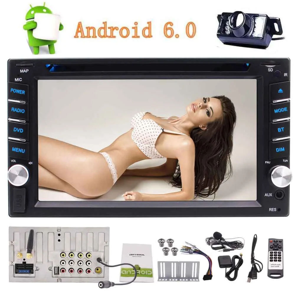 Eincar Android 6 0 2 дюймов автомобиля gps навигации Стерео Авторадио Wi Fi Bluetooth 4 Двойной Din