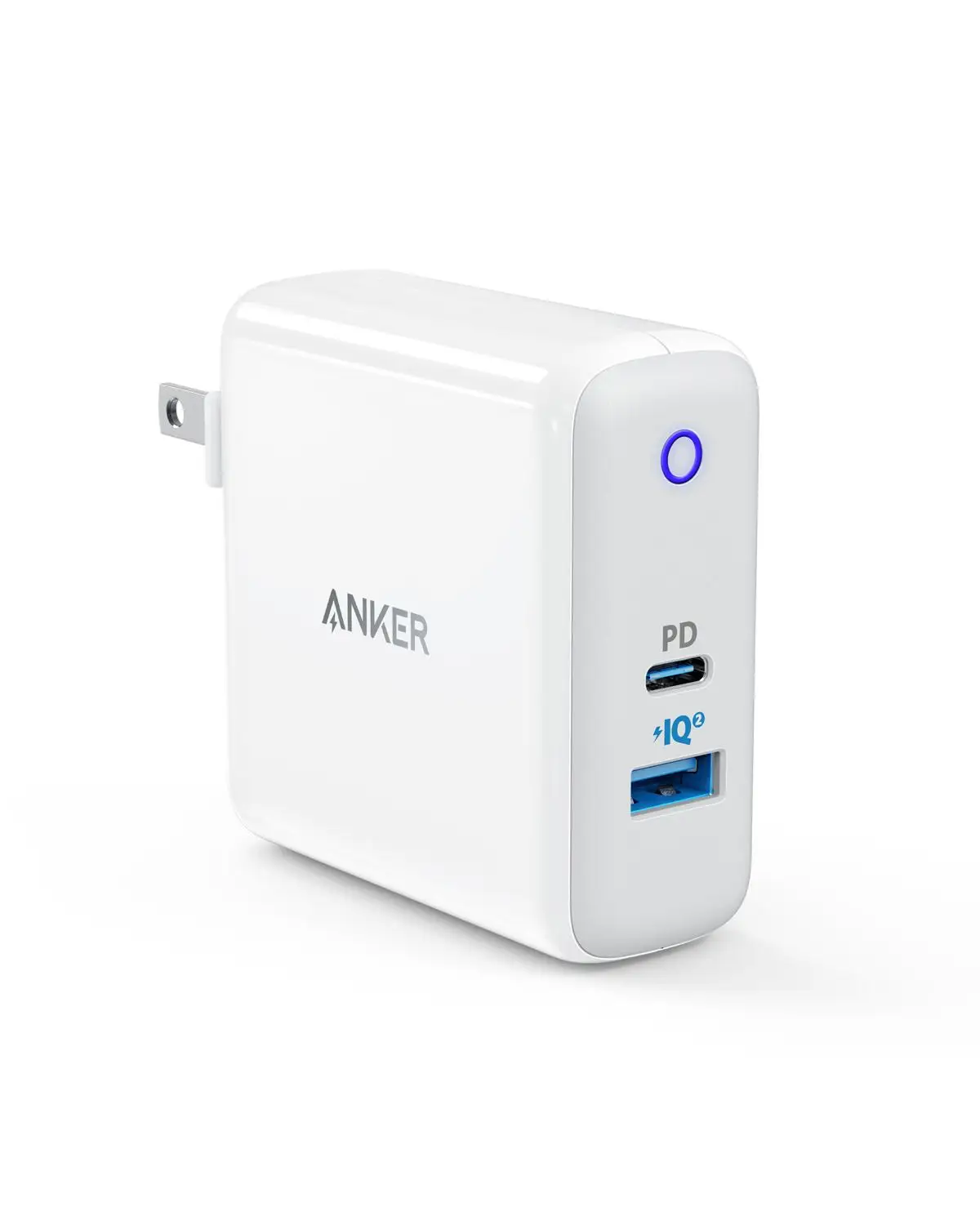 US Anker двойной порт 49,5 Вт USB C настенное зарядное устройство, порт питания II с питанием для iPhone iPad MacBook, мощность IQ 2,0 для S9/S9+/S8 и т. Д - Тип штекера: US