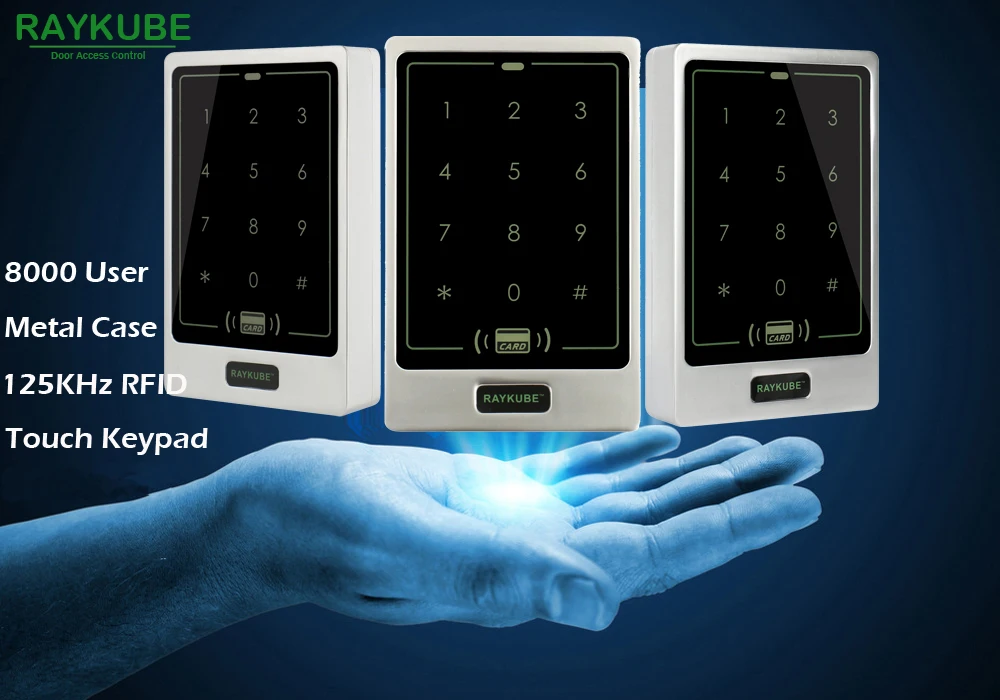 RAYKUBE RFID система контроля доступа двери DIY комплект с Электронный магнитный замок 12 В 3A блок питания сенсорная клавиатура доступа