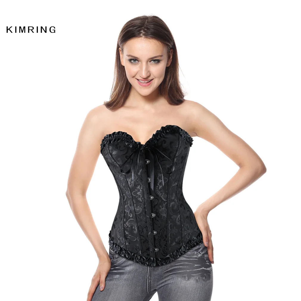 Kimring Стимпанк Корсеты Сексуальные женские Плюс Размер Корсета overbust Готический
