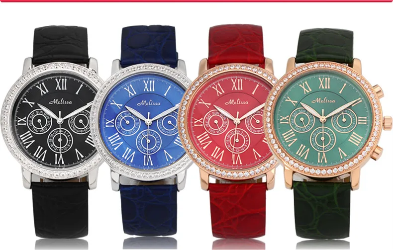 Многофункциональные женские нейтральные деловые часы MELISSA в римском стиле