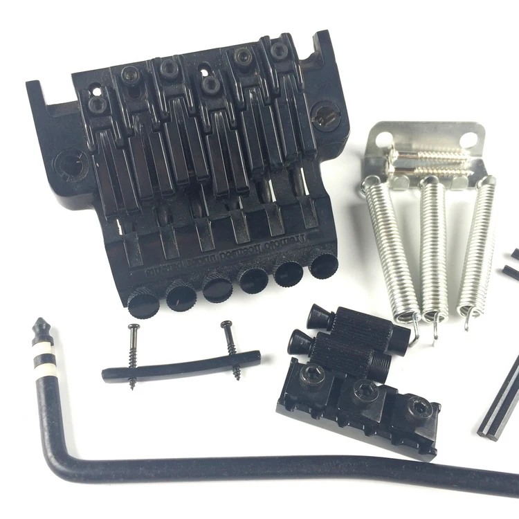 Черная гитара встряхнуть мост вертикального типа Висячие струны электрическая