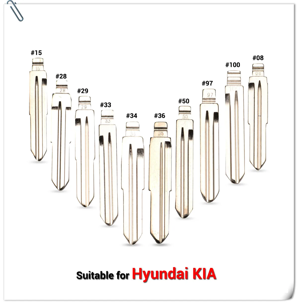 Jingyuqin 15 шт. ключ пустой для hyundai Tucson Getz Matri Sonata Santa fe fit Kia HYN14RFH KD флип лезвие 08 15 28 29 36 50 97 33