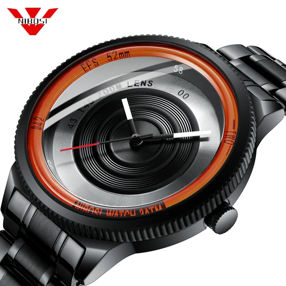 Часы наручные NIBOSI Мужские кварцевые брендовые Роскошные модные