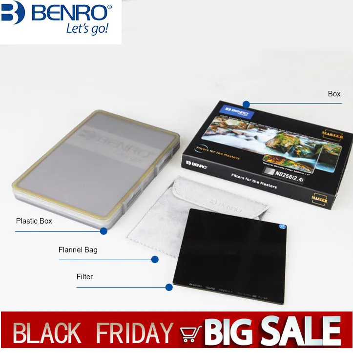 Benro master 150x150 мм ND16 ND64 ND256 1000 Квадратный нейтральный серый фильтр Оптическое