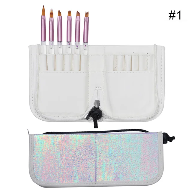 pattern1 1 шт. жемчужная рыбья чешуя держатель для кистей чехол для хранения Косметическая Ручка органайзер для макияжа Инструменты для дизайна ногтей - Цвет: pattern1
