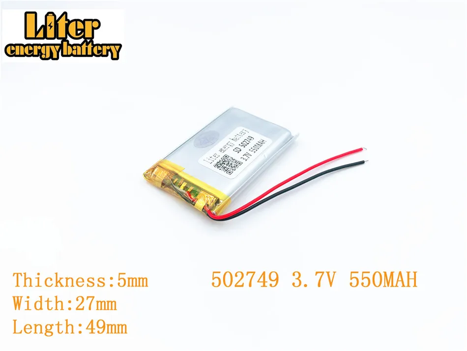 Литровая энергетическая батарея 3 7 в 550 мАч 502749 литий-полимерная аккумуляторная