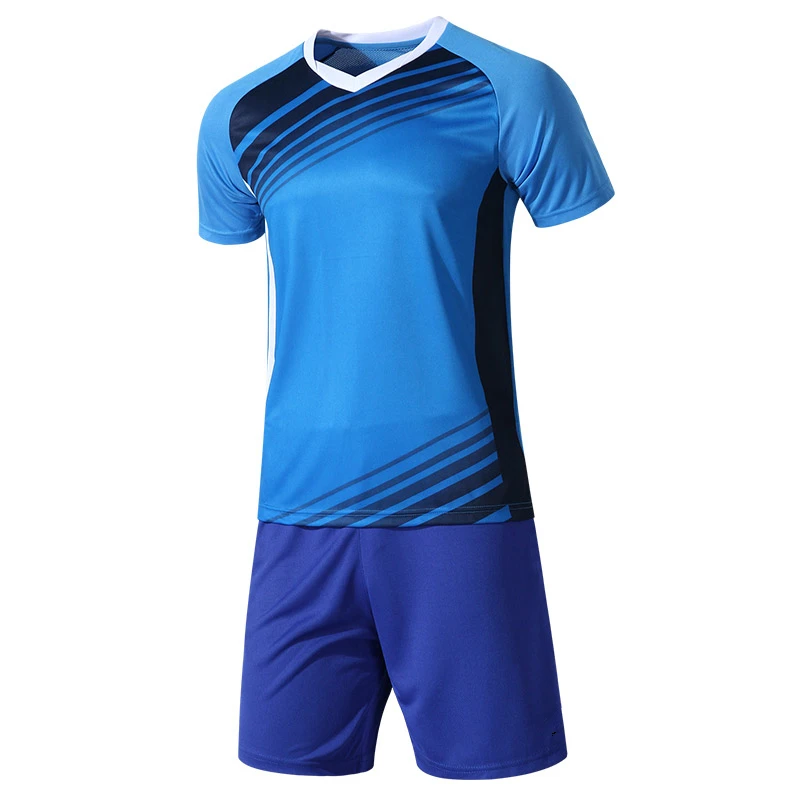 LTS30 lake blue sets Детские футбольные майки, футболки, командный спортивный комплект, футбольные майки для мальчиков, комплекты мужских спортивных костюмов Futbol, спортивные костюмы, быстросохнущие, с принтом, на заказ - Цвет: LTS30 lake blue sets