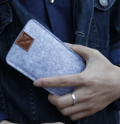Сумка Billie ручной работы из шерстяного войлока, чехол для iPhone X 8 Plus, чехол для телефона iPhone 6, 7 Plus, 5,5 дюймов, чехол для мобильного телефона - Цвет: For iPhone 7