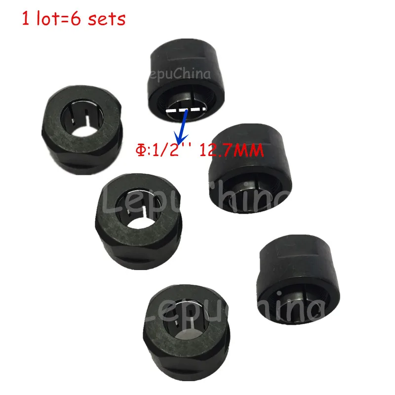 

6 sets Router Collet Cone Nut Replacement for MAKITA 3612Y 3612 3612T 3612CY 3612C 3612CT 3612BR 3612 3600H 763629-0 763622-4