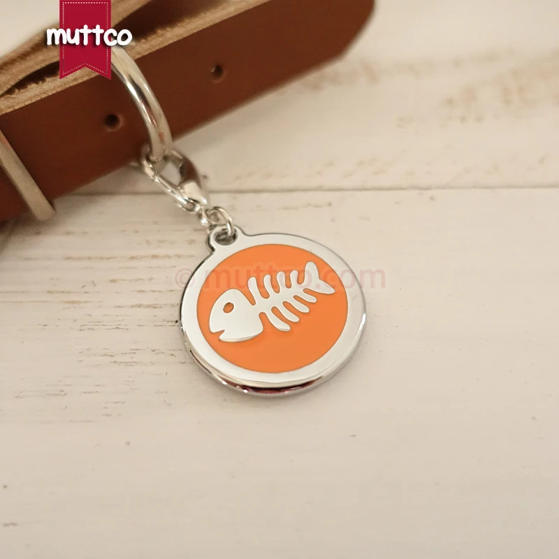 Бесплатная доставка 30 мм рыбья кость печать собака бирки id метки для домашних