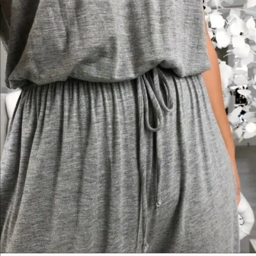 Женский Облегающий комбинезон с открытыми плечами и широкими штанинами длинные