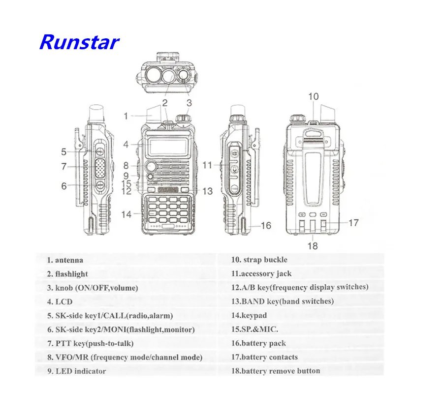 Новейший светильник для ног, аккумулятор 4800 мА/ч, Bf-Uvb2, Baofeng Uvb2 Plus, для WalkieTalkie Cb, радио, мобильный телефон, высокая мощность, Baofeng, 8 Вт, b2