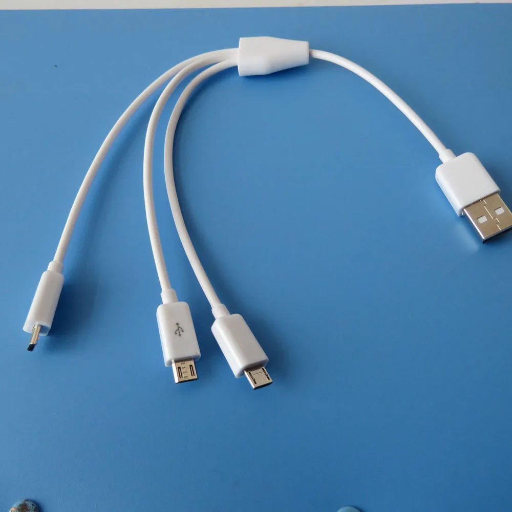 25 см 3 фута в 1 Micro USB кабель питания android устройства одновременно|Кабели питания| |