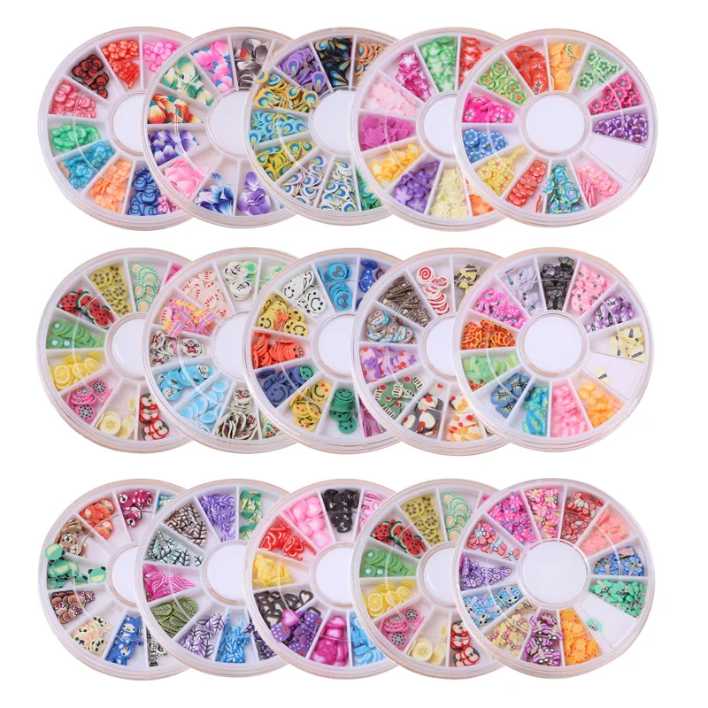 1Box Polymer Clay Fruit Christmas Craft Decoration FlatBack Cabochon Embellishments For Scrapbooking Accessories Nail Art DIY | Дом и сад
