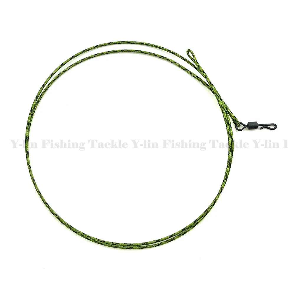 2 шт. камуфляжная зеленая поводковая петля со свинцовым сердечником и поворотным