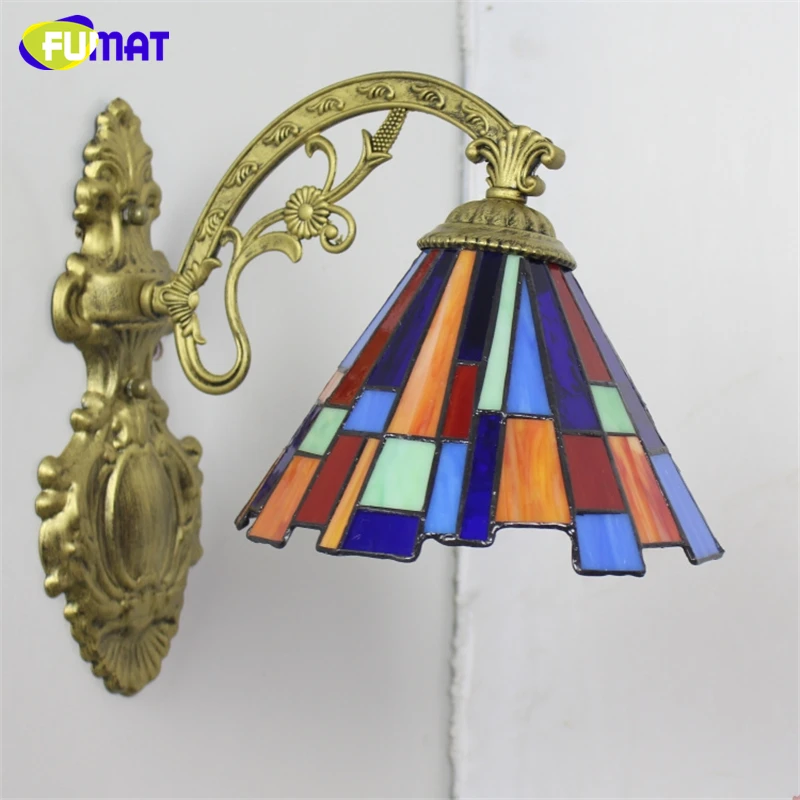 Витражный подвесной светильник FUMAT лампа в стиле Тиффани для гостиной столовой