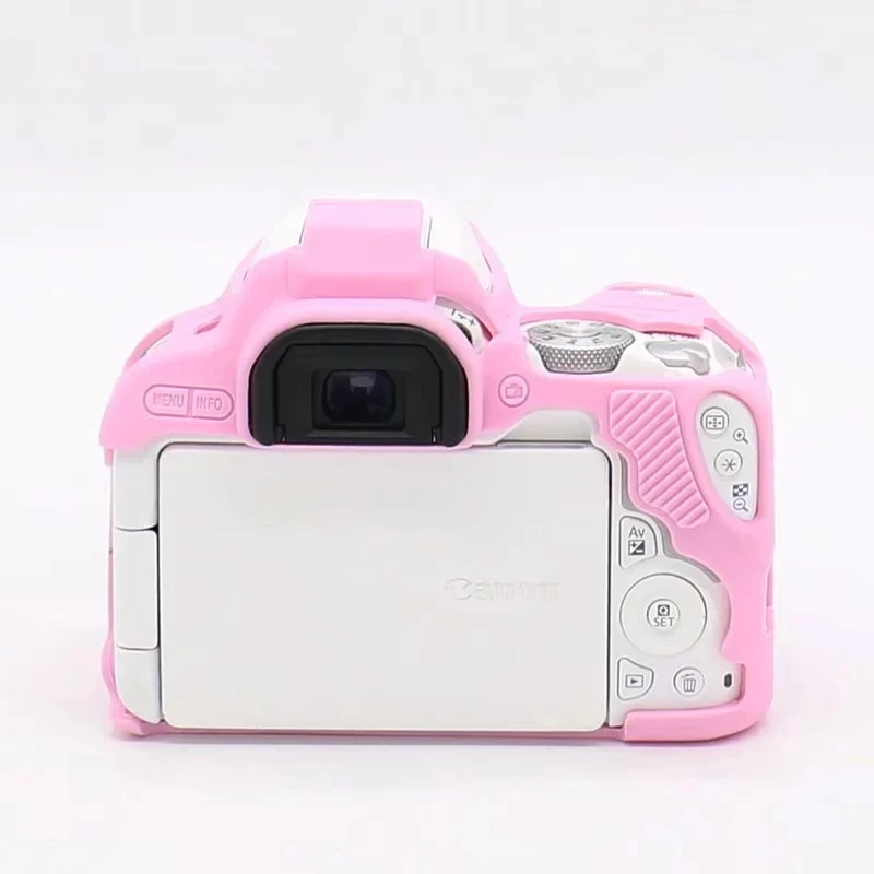 200D Pink Камера кожа брони сумка DSLR силиконовый чехол для цифровой однообъективной зеркальной камеры Canon EOS R 5D3 5diii 5D4 5DIV 6D 6D2 77D 80D 200D 800D защитная крышка корпуса - Цвет: 200D Pink