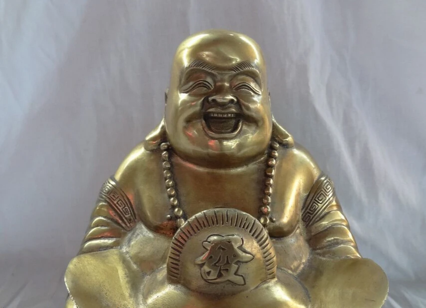 Песня voge gem S5037 8 &quotКитайский Латунь Богатство YuanBao Счастливый Смех Набор