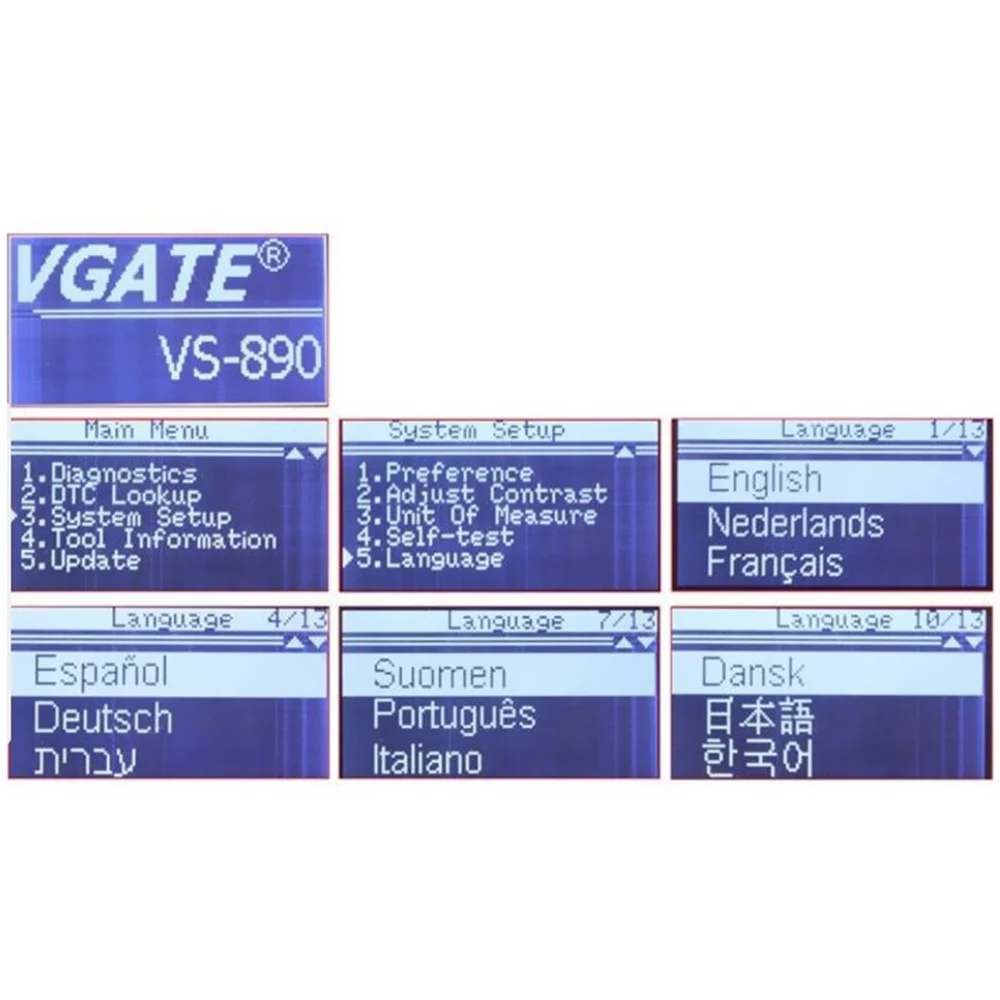 Vgate VS890 автомобильный диагностический инструмент автоматический