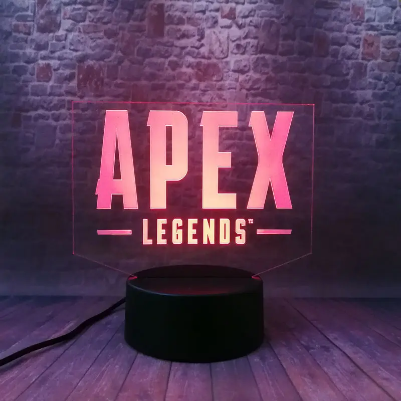 

Apex Legends Battle Royale Game Figure Model 3D Illusion Led Lamp 7 Colors Changing Nightlight Apex Legends Figras Toys