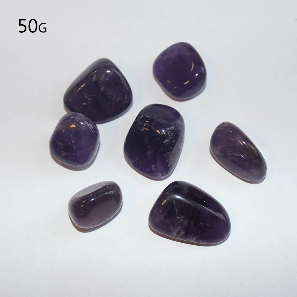 50 г сыпучих камней Темный аметист нерегулярные натуральные камни и фиолетовый