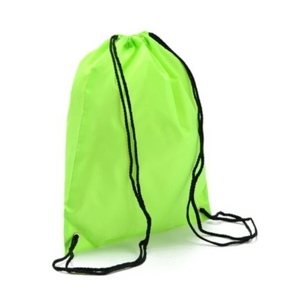 Водонепроницаемый рюкзак со шнурком Cinch Sack String сумка спортивная сумка школьные спортивные пакеты сумки для хранения - Цвет: Зеленый