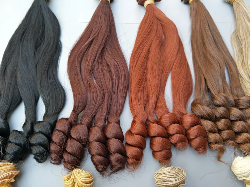 Вьющиеся кукольные волосы 25 см термостойкие синтетические парики для 1/3 1/4 1/6 BJD diy