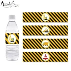 Строительные грузовики, обертки для бутылок с водой, грузовики, этикетки для бутылок с водой, детские украшения для дня рождения, грузовики для детского душа