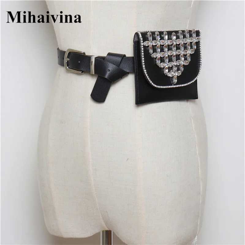 Mihaivina, модная поясная сумка с бриллиантами, Женская поясная сумка, сумка на пояс, роскошная брендовая сумка для денег, телефона, поясная сумка, женская сумка-кошелек