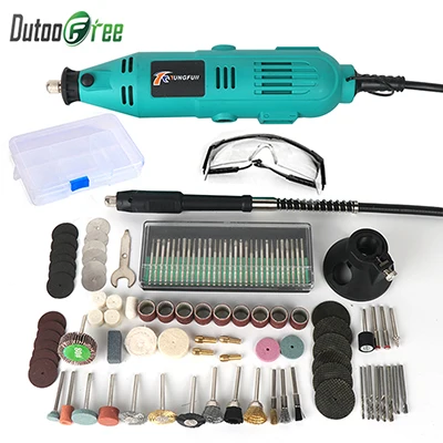 106pcs Dutoofree электрический сверлильный станок гравировкой перо мясорубки Dremel Мини дрель DIY дрель Электрический Роторный инструмент мини-шлифовальный станок - Цвет: 106pcs