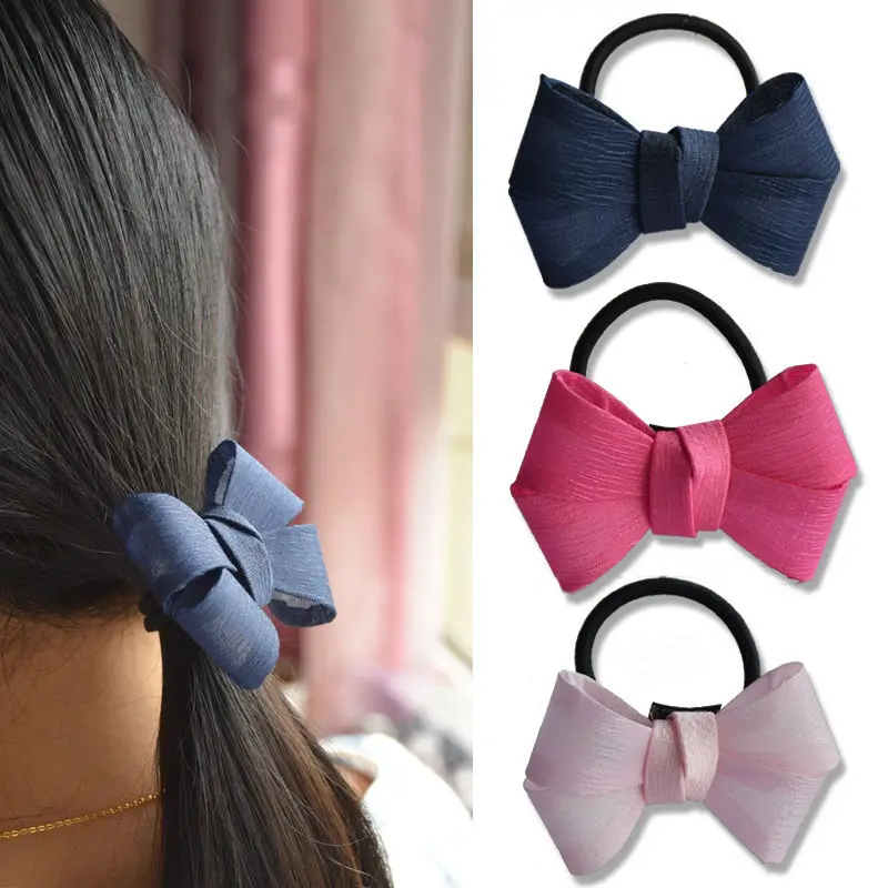 Новые модные эластичные резинки для волос в полоску с рисунком бабочки