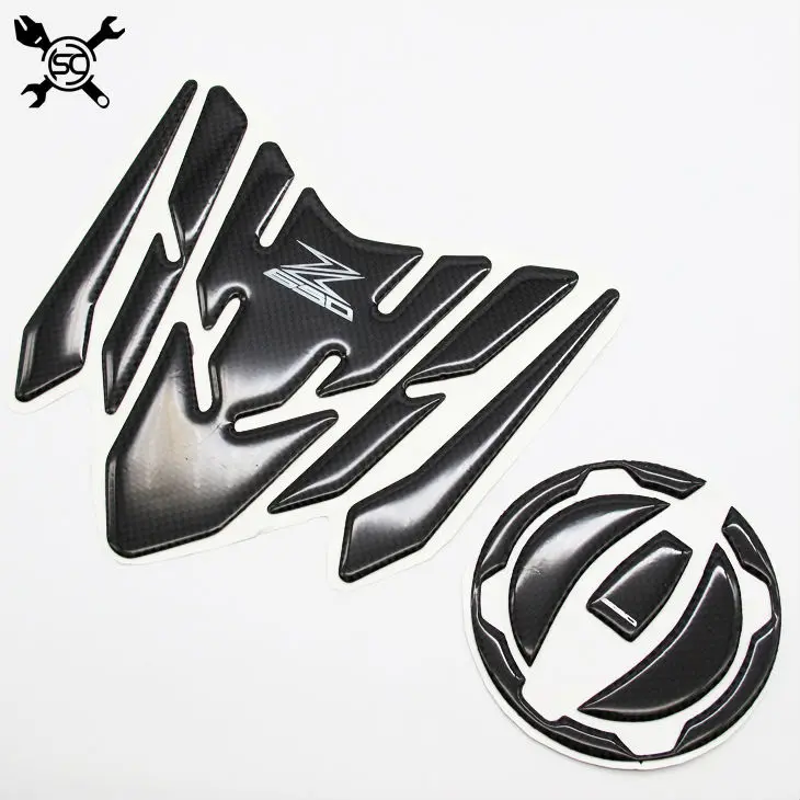 

Free Shipping Motorcycle Accessories 3D Real Carbon Tank Pad Sticker Decal Emblem Fits For Kawasaki Z650 2017