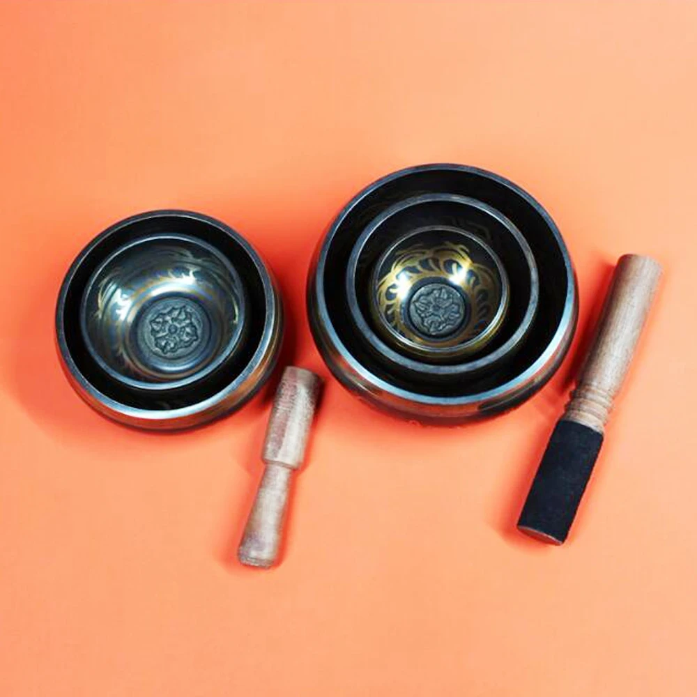 Медная чаша для буддистского пения набор чаши йоги медитации звуковой терапии