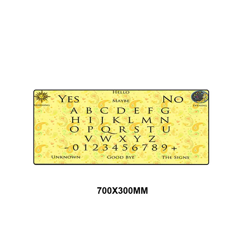 Коврик для мыши Ouija Board на заказ, противоскользящий прочный резиновый игровой коврик XL, большой коврик для мыши для ПК, оптическая мышь, игровой коврик - Цвет: OUIJA-001