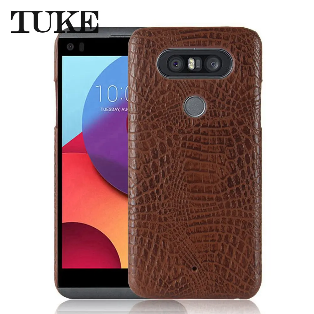 Чехол с крокодиловым узором TUKE для LG Q8 жесткий чехол из ПК H970 кожаный V20 Mini V34 isai Beat