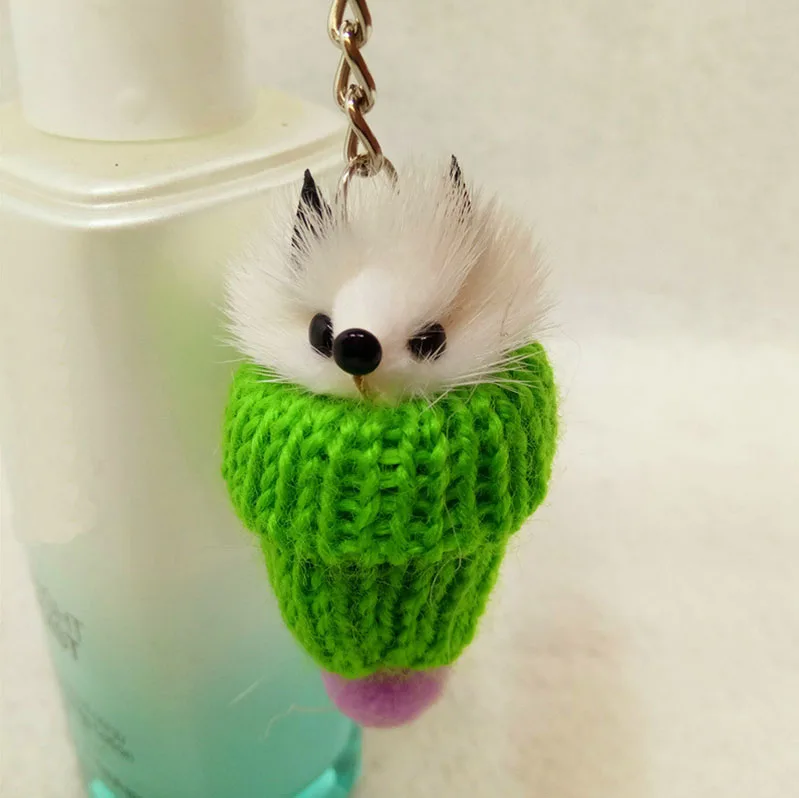 100 шт./лот смешанный мини брелок с лисой Мультяшные животные сумкой капли подарки