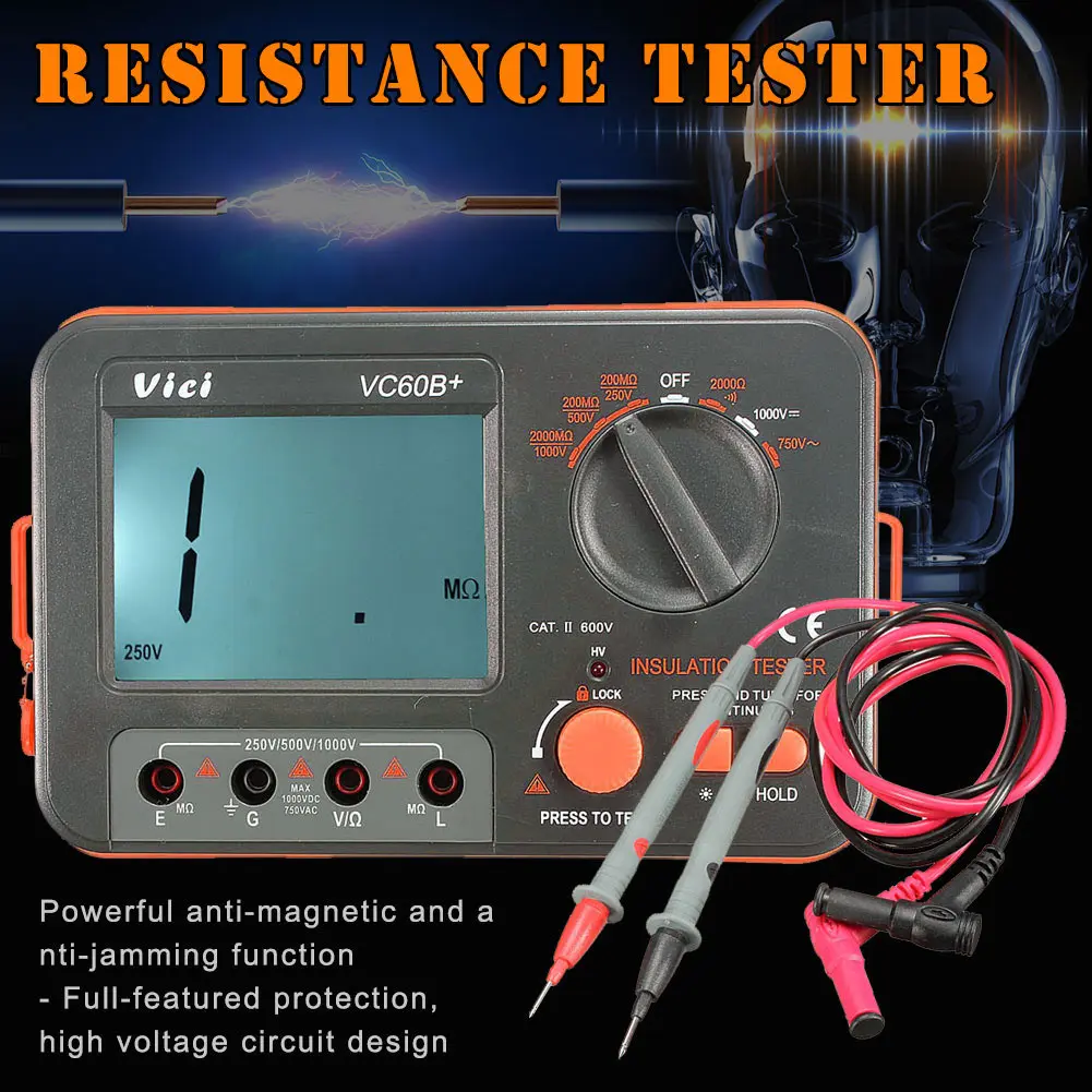 Digital Insulation Resistance Tester Megger MegOhm Meter 250V 500V 1000V MJJ88 | Инструменты