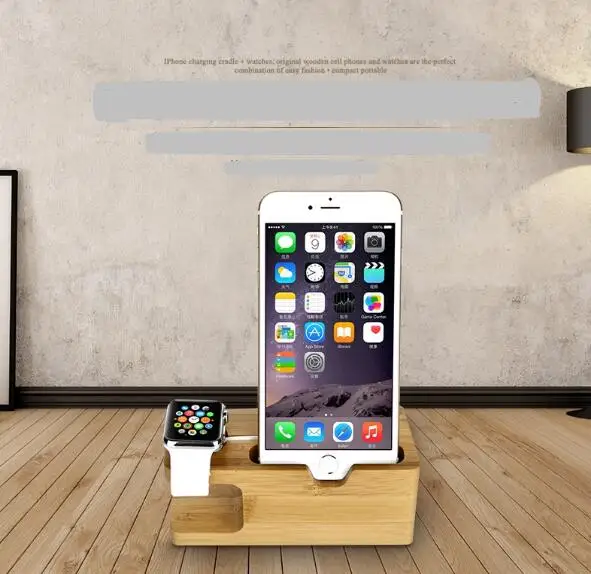 Бамбуковый Чехол для IPhone6 часы Apple 7 поколения кронштейн основание apple Watch чехол
