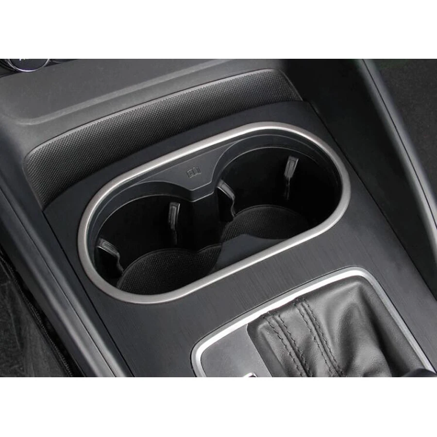 

Car Water Cup Holder Frame Trim Chromium Styling Sticker For Audi A3 8V 2014 2015 2016 Stainless Steel