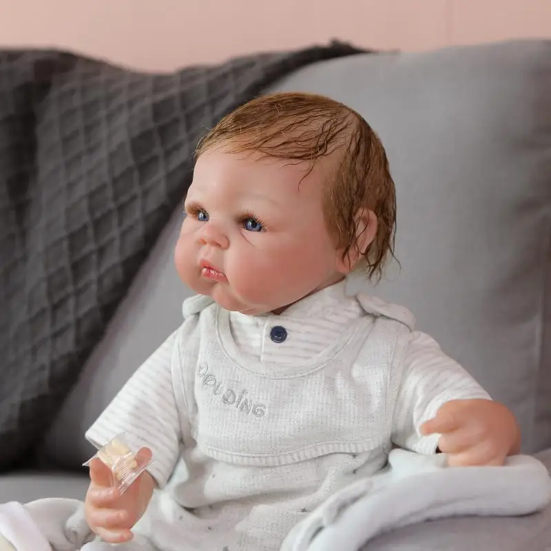 52 см силиконовые куклы Reborn Baby Alive как настоящая Boneca Милая Спящая Кукла reborn День