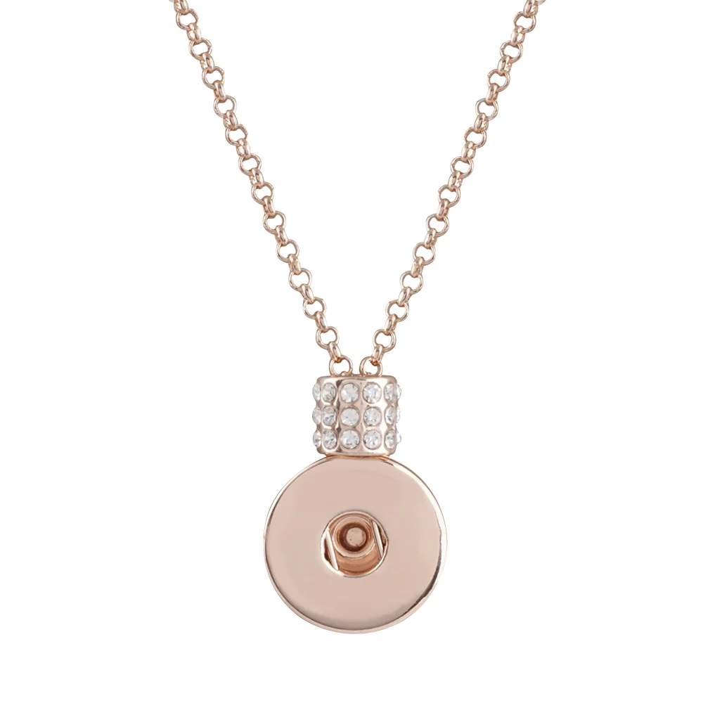 Vintage Rose Gold Necklaces For Women 2019 Fashion 18mm 20mm Snap Multiple Layers Pendant Long Boho Jewelry | Украшения и