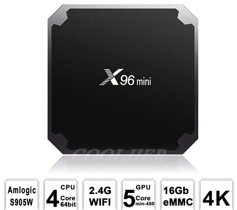 X96 Мини ТВ приставка Android 7,1 OS WiFi Смарт ТВ приставка 2 Гб 16 Гб Amlogic S905W четырехъядерный ТВ приставка 1 ГБ 8 ГБ X96mini медиаплеер