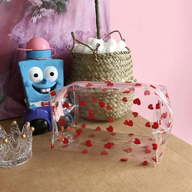3 Прозрачная женская косметичка с милым рисунком из мультфильма, косметичка из ПВХ на молнии, косметичка для путешествий, органайзер для туалетных принадлежностей, красивый чехол-держатель - Цвет: 3