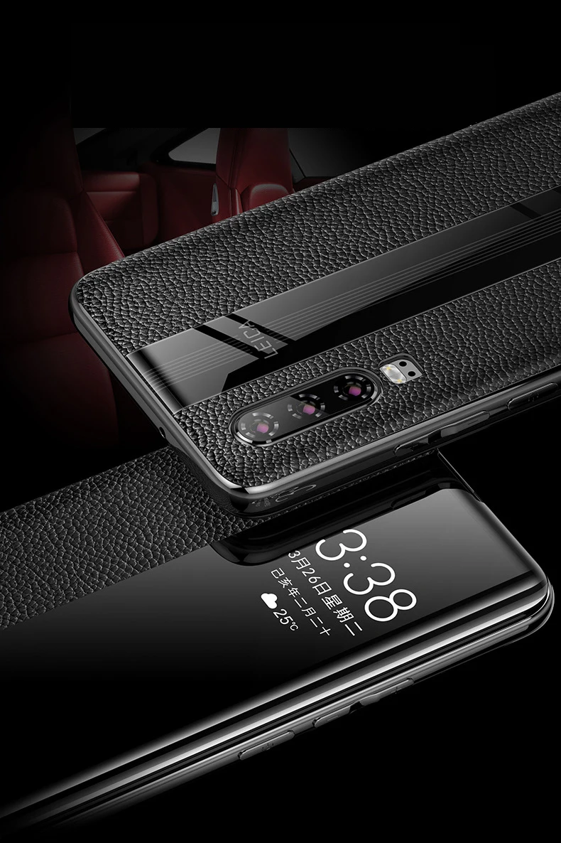 Huawei P30 Pro футляр из натуральной кожи Vpower Роскошные Smart View Окно кожа флип чехлы для huawei P30/P30 Pro чехлы