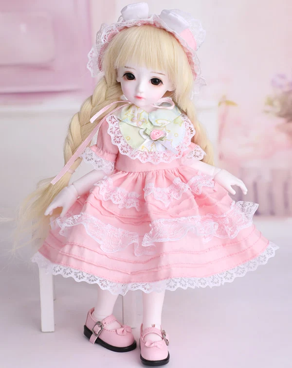 

New Arrival 1/3 1/4 1/6 BJD Doll Cute Pink Dress Clothes For Bjd Dolls Toys Accessories